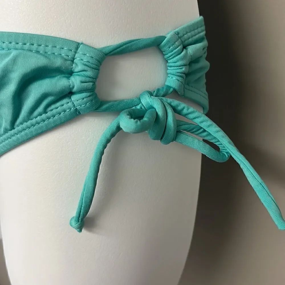 Apt. 9 String Turquoise Bikini Bottom Adjustable Side Strings - Size 6 - Picture 2 of 5